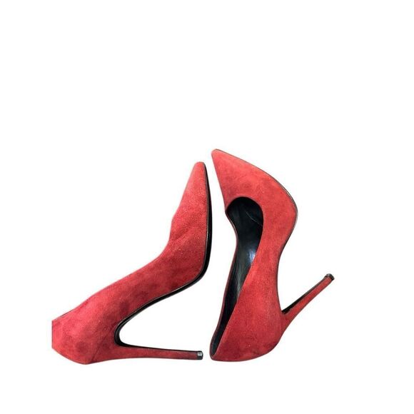 Versace 1969 Italia Women Red Suede point stiletto heel Size: 361/2, US 6 - Picture 8 of 11
